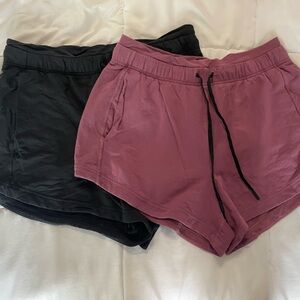 2 pairs Lululemon Inner Glow High-Rise Shorts size 10